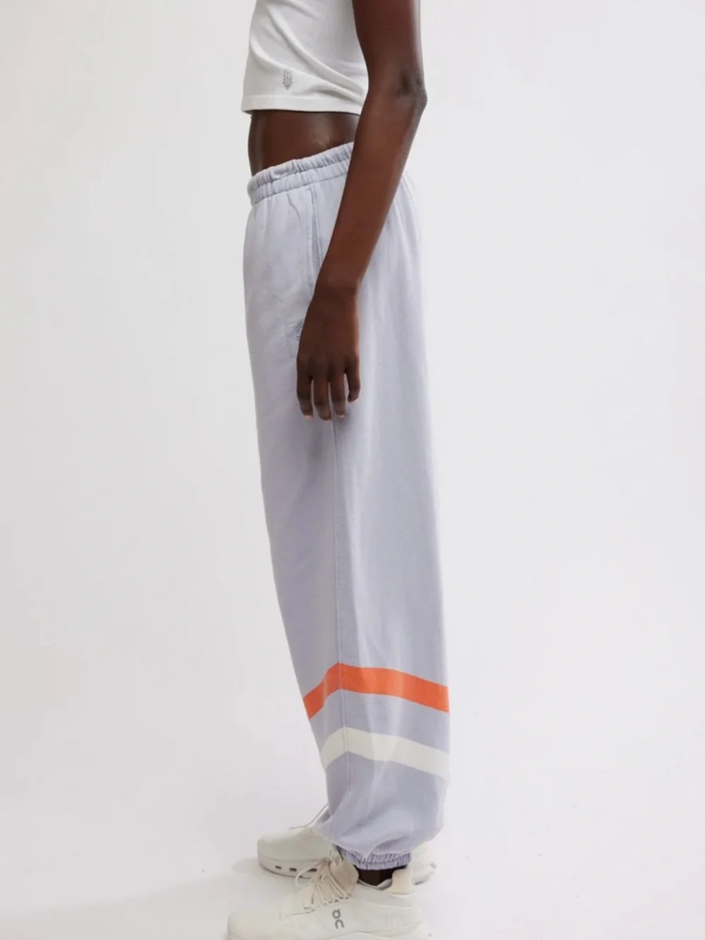Free People ALL STAR LOGO PANTS - Steel Sport - Picture 2 of 3